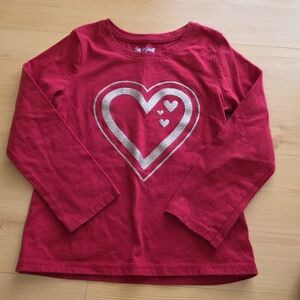 Cat And Jack LS Heart Tee 5T